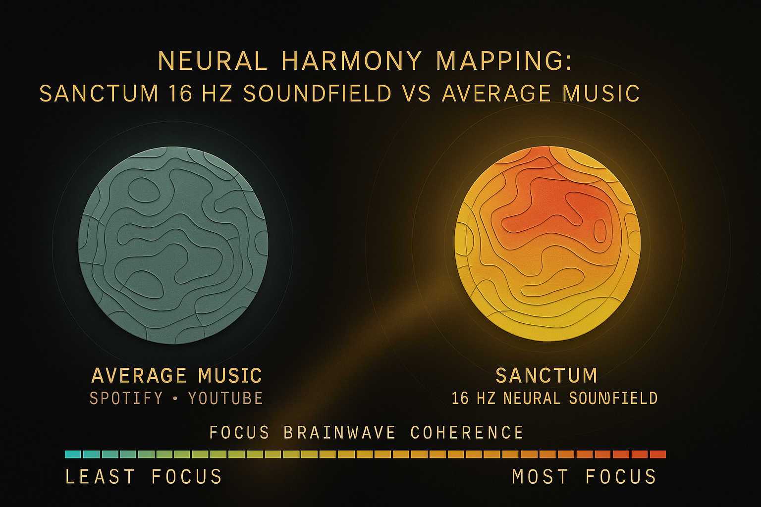 Neural Harmony: Sanctum 16 Hz vs average music